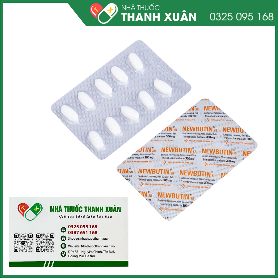 Newbutin SR điều trị trào ngược dạ dày- thực quản, rối loạn chức năng ruột kết
